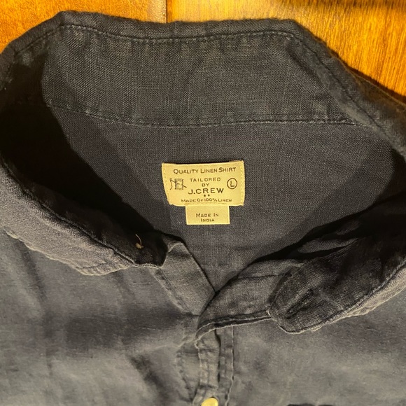 J Crew Long Sleeve Linen Button Down Shirt L - Picture 3 of 3